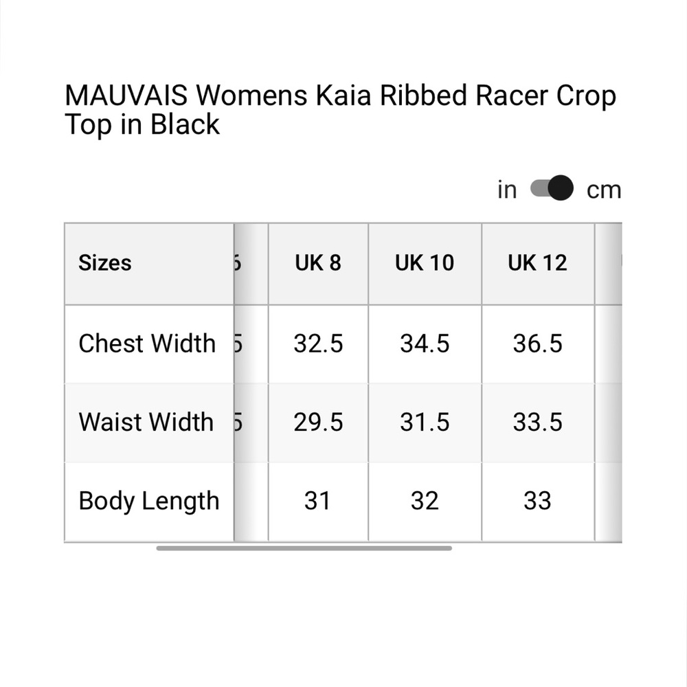 🆕 MAUVAIS Kaia Ribbed Racer Crop Top - Picture 10 of 14